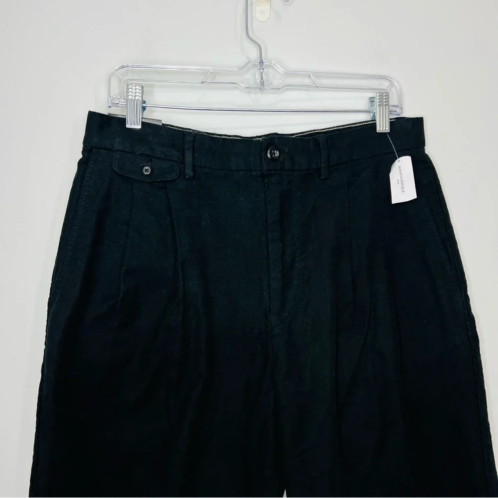 Banana Republic Black Cotton Blend Soft Chino Pants 30W 30L